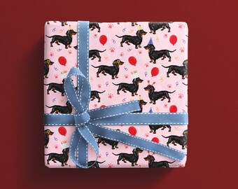 Sausage Dog Celebration Gift Wrap