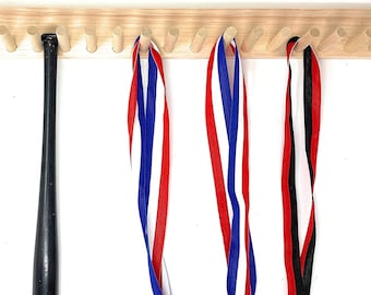 Mini Bat Rack Display 9-17 Bats Collectible Bats Baseball Storage Wall Mount Awards Metals Trophies