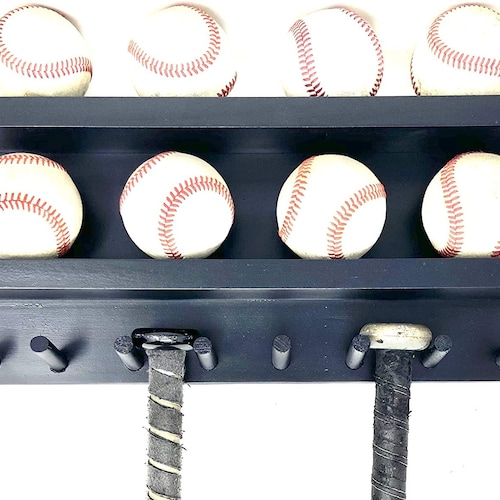Baseball Bat Display Holder Rack Holds up to 5 Full Size Bats Etsy