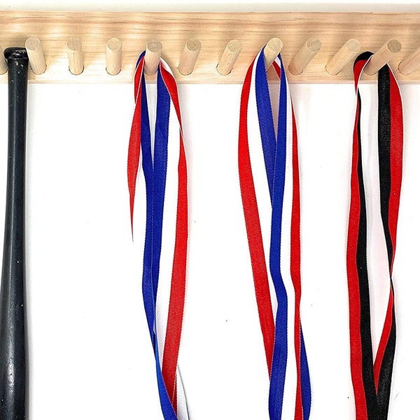 Mini Bat Rack Display 9-17 Bats Collectible Bats Baseball Storage Wall Mount Awards Metals Trophies