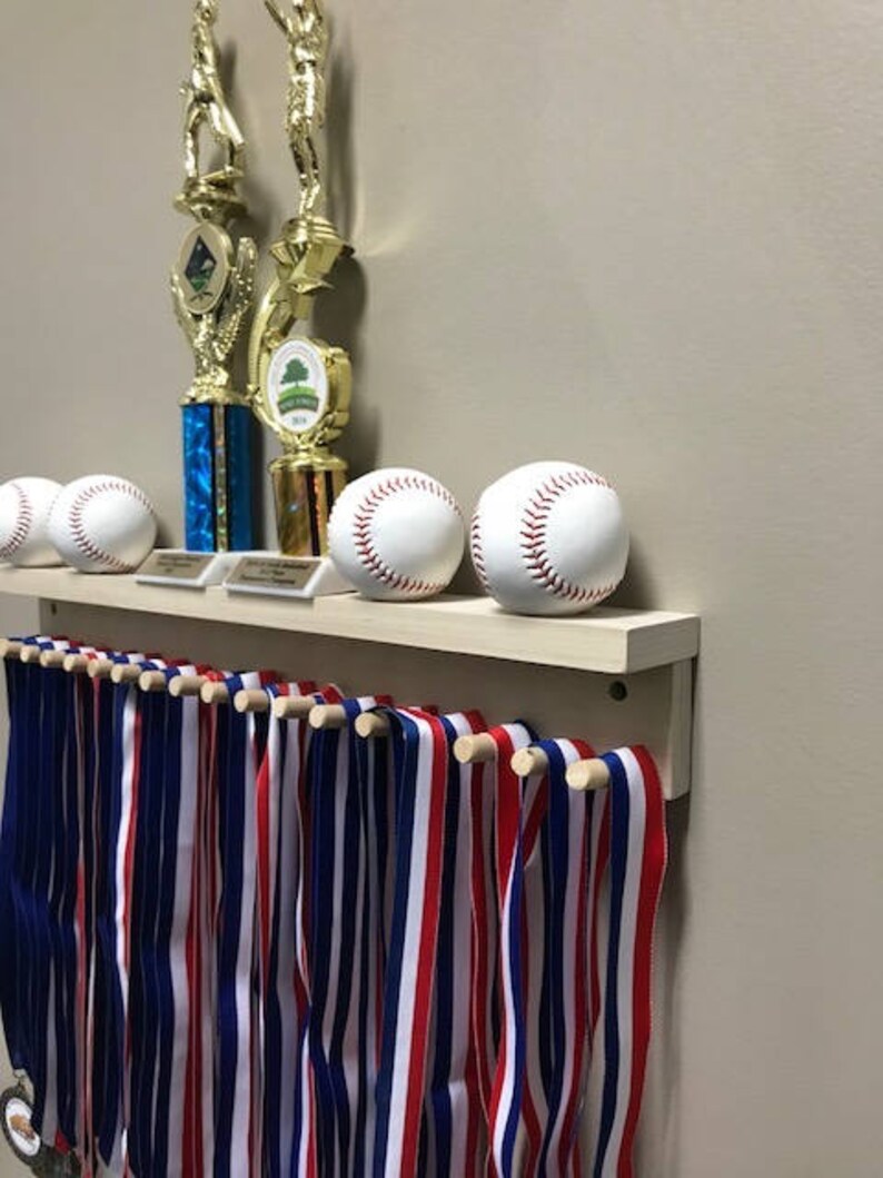 Award Medal Display Rack And Trophy Shelf Premium 18 Medals | Etsy