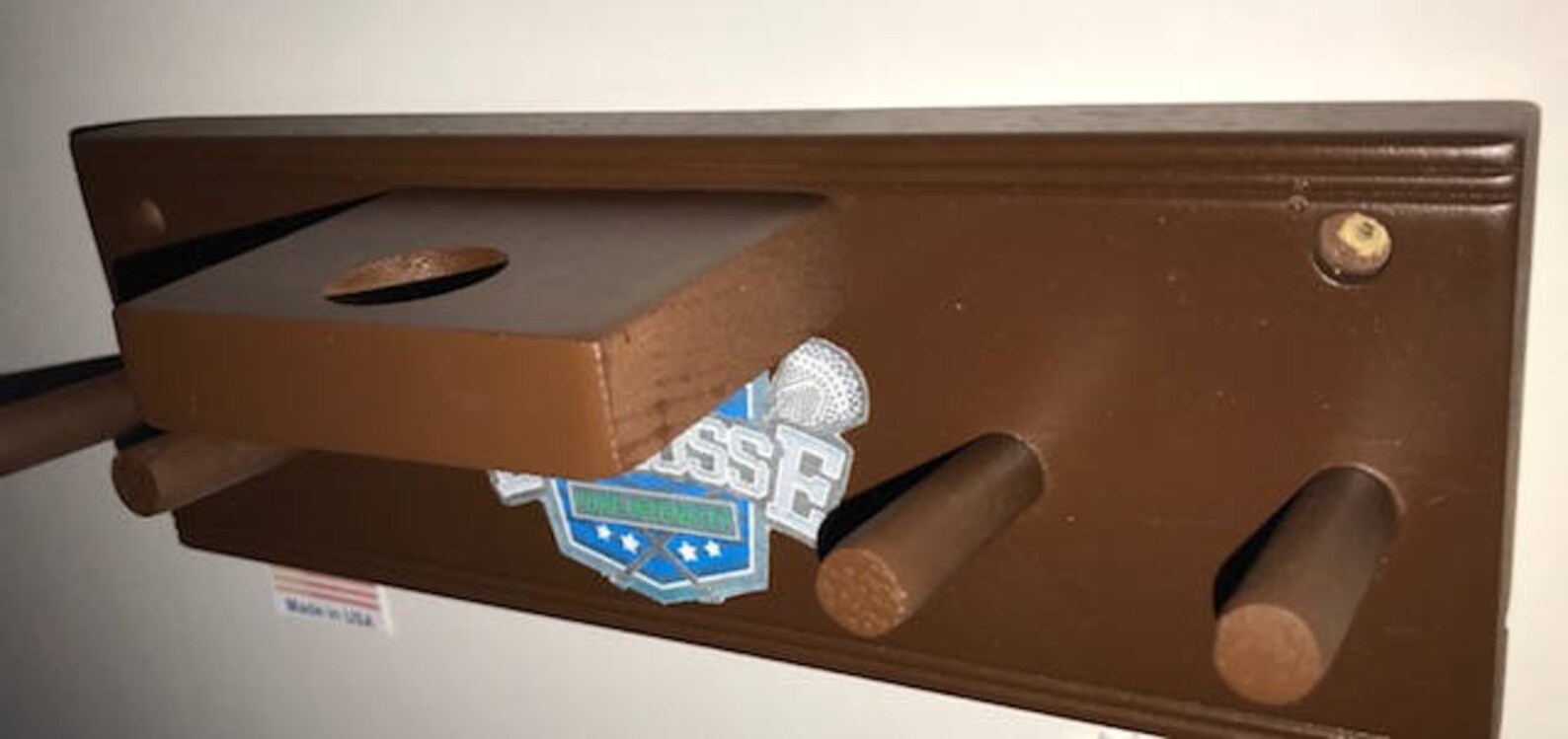 Lacrosse Stick Display Holder Decal Wood Brown 2 Sticks 1 Ball Etsy