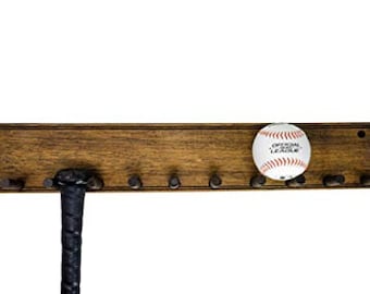 Baseball Bat Display Holder Rack Natural Meant to Hold 10 Full Size Bats Metals Awards Trophies