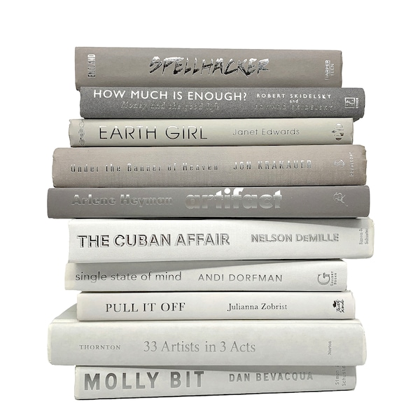 White Decorative Books Etsy