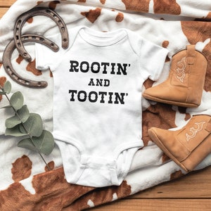 Rootin and Tootin Infant Shirt, Country Western Baby Outfit for Boy or Girl, Cowboy Baby Shower Gift Gender Neutral