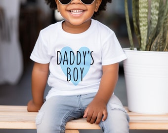 Daddys Boy Toddler Shirt for Fathers Day Shirt for Son Gift for Dad