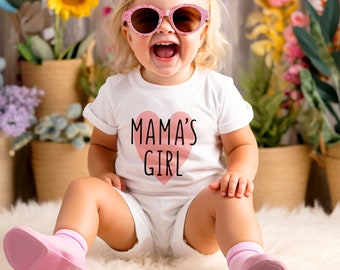 Mama’s Girl Toddler Shirt for Mother’s Day Daughter Shirt Gift for Girl Mom