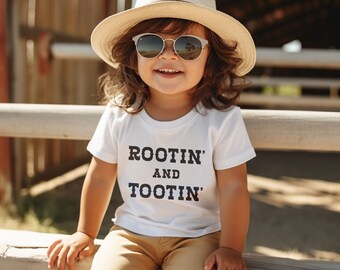 Maglietta country per bambini, maglietta grafica Rootin' and Tootin' Kids, regalo western per bambino o bambina