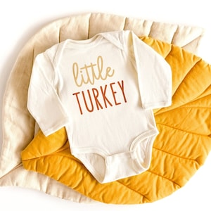 Thanksgiving Baby Outfit, Little Turkey Infant Bodysuit, Fall Baby Shower Gift for Boy or Girl
