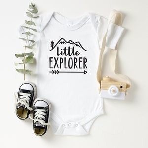 Little Explorer Baby Outfit, Summer Baby Outfit for Boy or Girl, Explorer Baby Shower Gift Gender Neutral