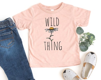 Wild Thing Shirt for Toddler Girl Daisy Themed Birthday Outfit