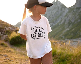 Little Explorer Toddler Shirt for Boy or Girl Summer Graphic Tee for Adventure Lovers