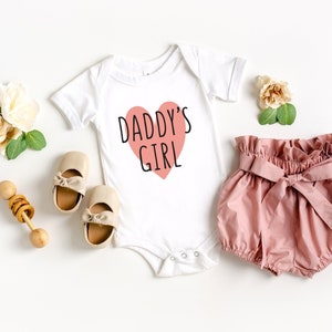 Daddy’s Girl Baby Outfit for Father&#39;s Day Daughter Shirt Fathers Day Baby Gift
