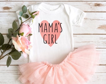 Mama's Girl Baby Outfit for Mother's Day Daughter Shirt Mothers Day Baby Gift for Mom