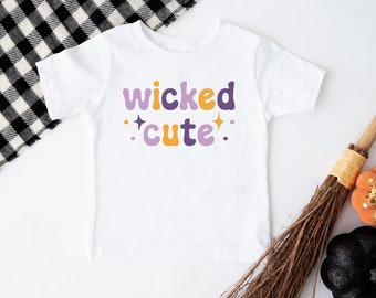 Wicked Cute Kids Halloween Shirt for Toddler Girl Halloween Clothes