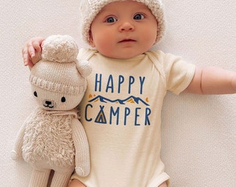 Happy Camper Baby Outfit for Boy or Girl for Camping Lovers Gift