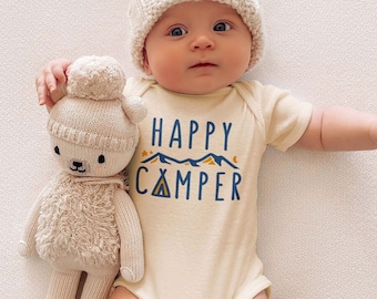 Sommer-Baby-Outfit, glücklicher Camper-Säuglingsbodysuit, Camping-Babypartygeschenk für Mädchen oder Jungen