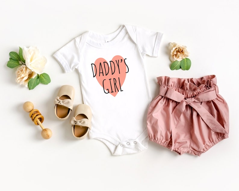 Daddys Girl Baby Girl Outfit Fathers Day Baby Outfit Etsy