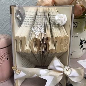 Book folding pattern, Made to order, anniversary dates