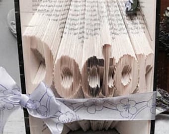 Book folding pattern, Doctor gift, medical professional, graduation, 400 pages