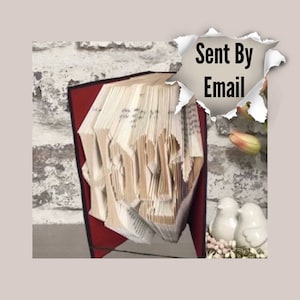 book folding pattern, choose any name, hand drawn font, combi cut and fold patter