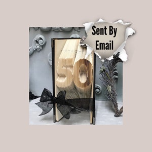 Book folding pattern, Made to order, birthday gift