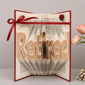 Book folding pattern, Retirement gift, 400 pages