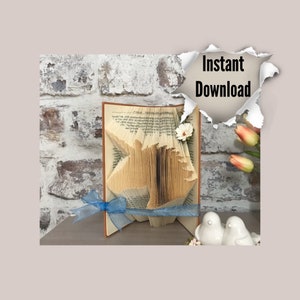 Book folding pattern, Unicorn face, 520 pages