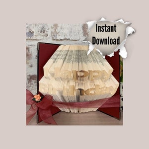 Book folding pattern, Happy birthday, 850 pages