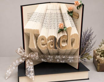 Book folding pattern, Teacher gifts, graduation, 400 pages