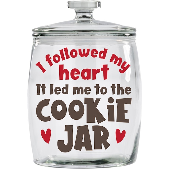 I Followed My Heart It Led Me to the Cookie Jar Label, Funny Label for  Cookie Jar, Cookie Label for Storage Containers, Kitchen Storage 