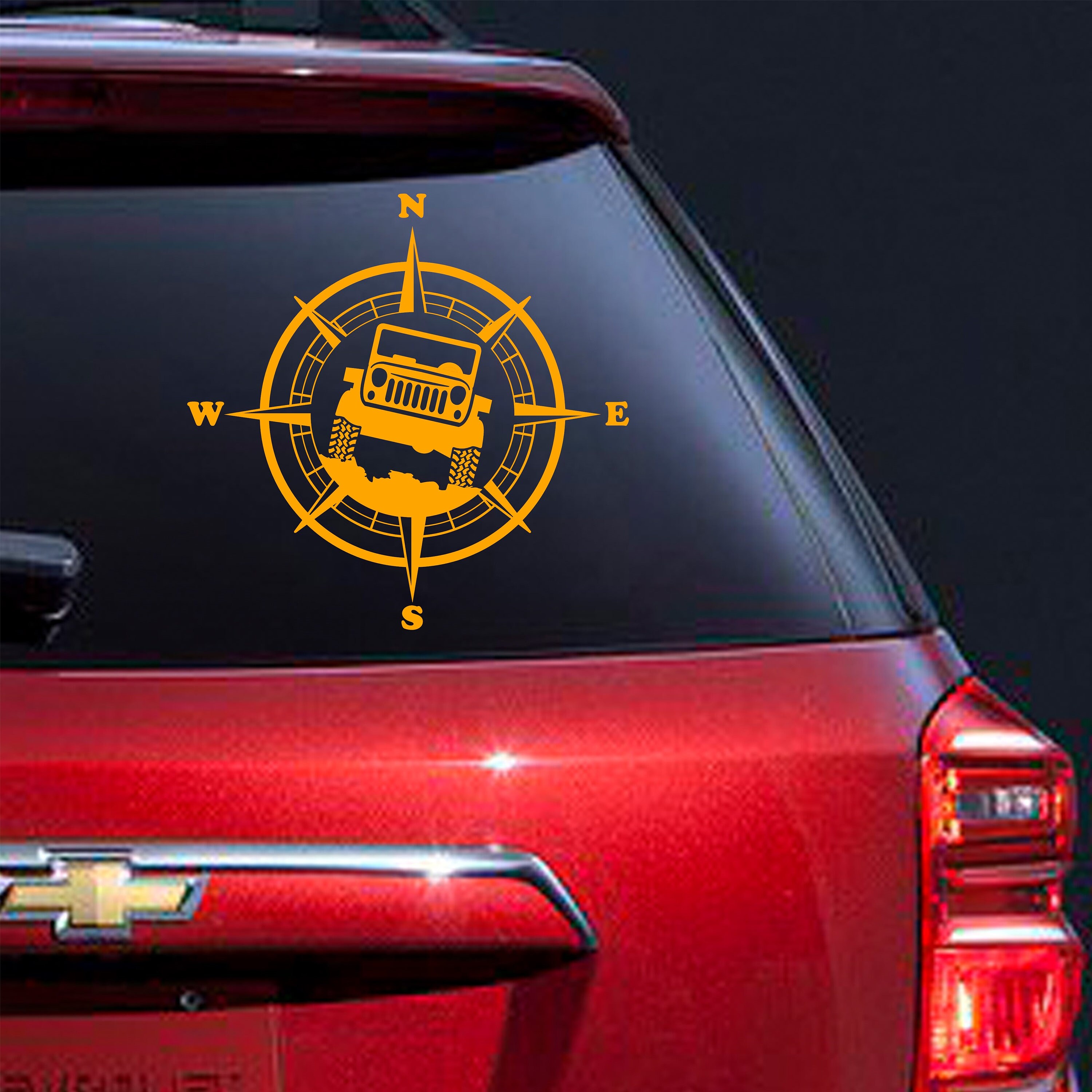 Jeep decal Jeep and compass decal Jeep Adventure4x4 Decal Etsy