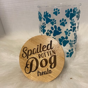 Handcrafted Pet Treat Jar-Glass Dog Treat Jar-Custom Treat Container-Personalized Pet Treat Jar -Cat Treat Jar -Unique Gift for Pet Lover