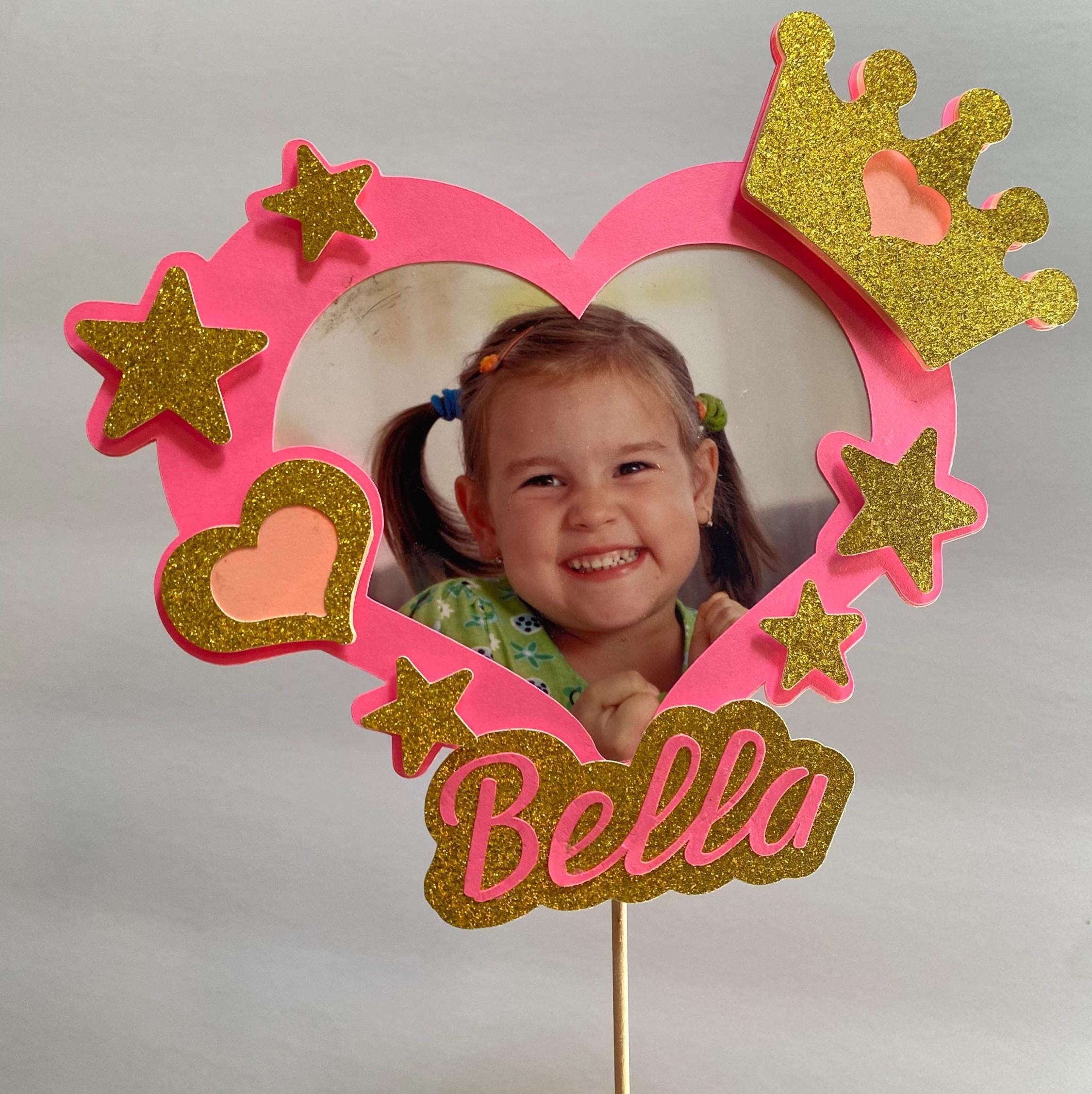 Personalized Princess Crown Cake Topper, Custom Name Cake Decoration ...