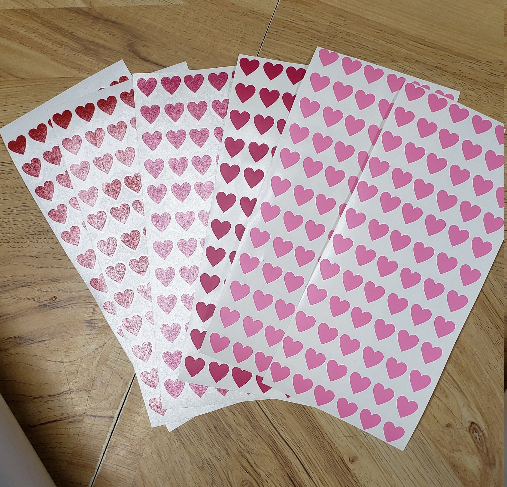 heart decals mini heart stickers scrapbook stickers sticker etsy