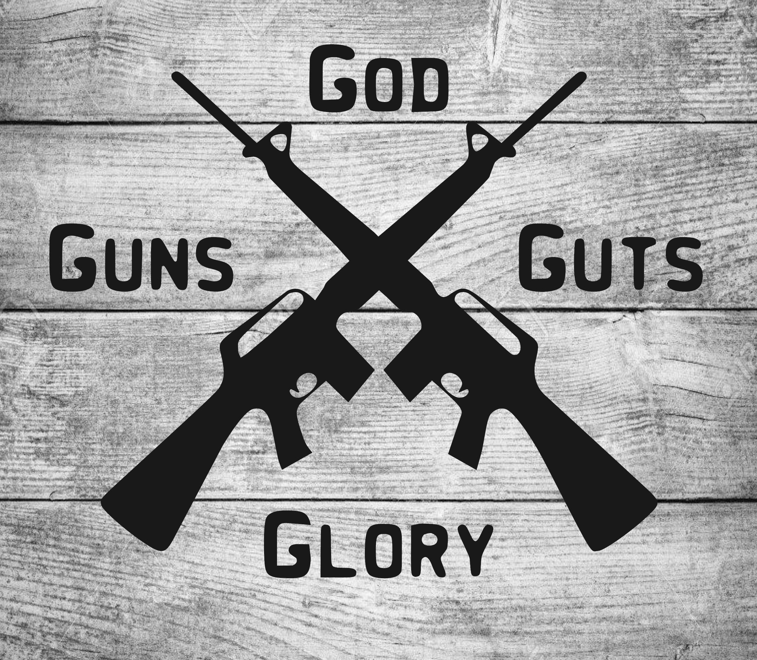 Guns god guts glory patriotic decal for your vehicle and more Etsy