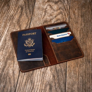 Leather passport holder personalized passport holder passport wallet passport cover leather wallet man wallet, Father&#39;s day gift, Passport
