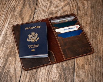 Leather passport holder personalized passport holder passport wallet passport cover leather wallet man wallet, Father's day gift, Passport