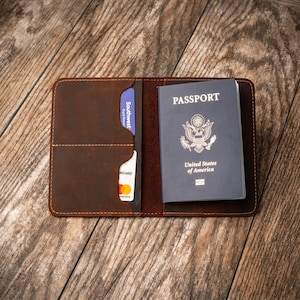Passport cover, Personalized leather passport holder, Personalized wallet passport for men and women, Monogram passport