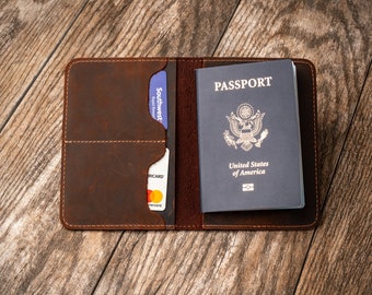 Passport cover, Personalized leather passport holder, Personalized wallet passport for men and women, Monogram passport
