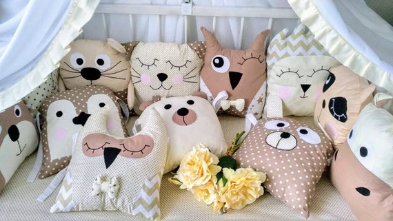 Baby Cot Bumpers Cradle Bumpers Crib Bumpers Baby Pillow Etsy