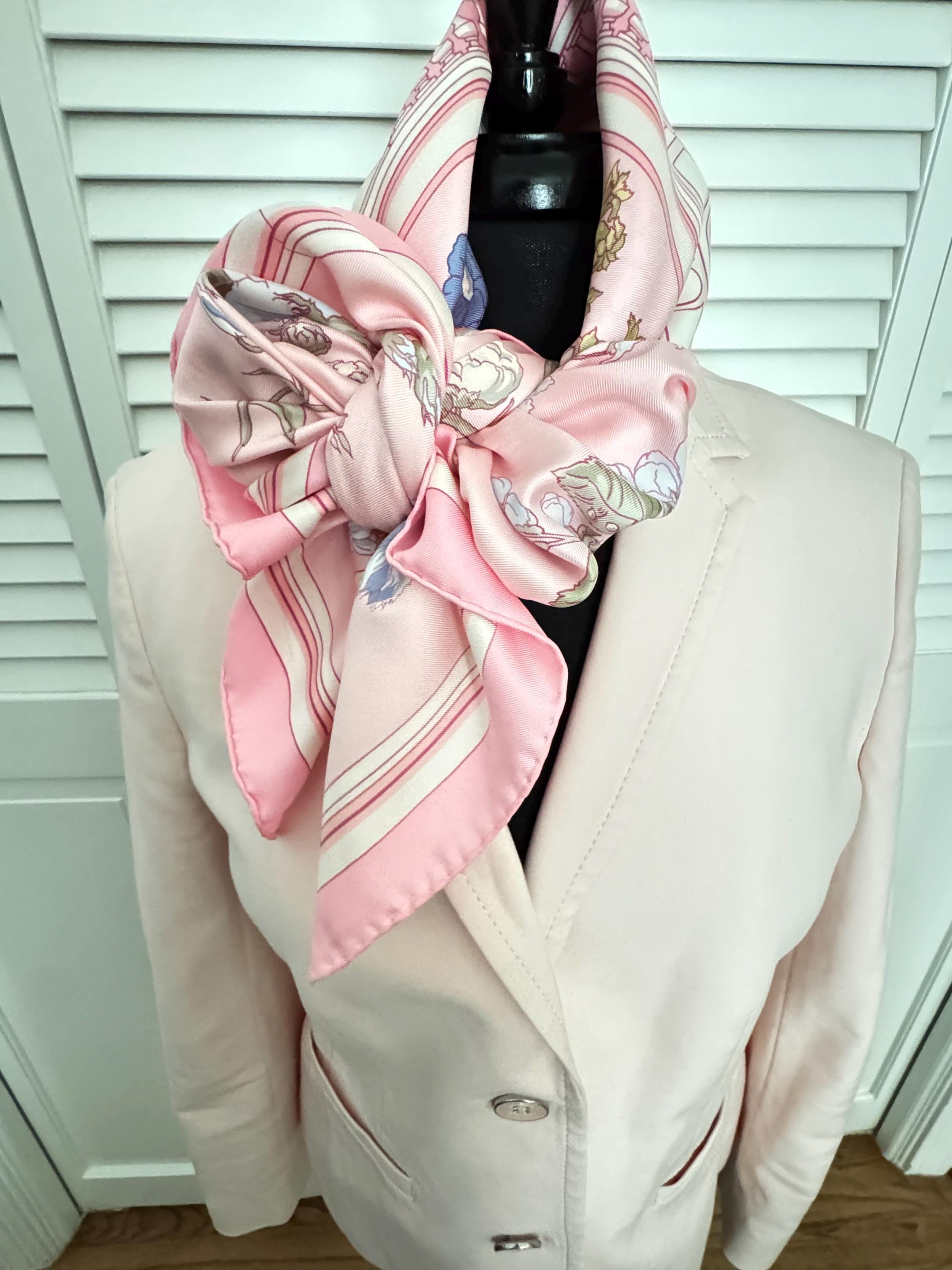 Vintage Pink Hermes Scarf - Etsy