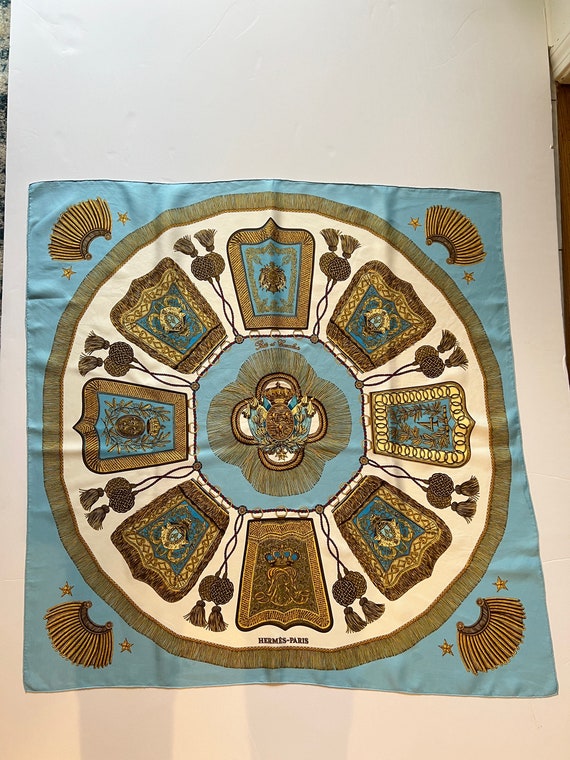 Vintage Hermes Scarf , Poste et Cavalerie