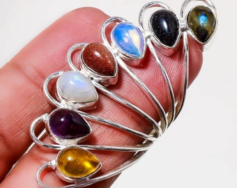 Natural Multi Gemstone Handmade Ring, Multi Stone 925 Silver Ring Size 9, Gift For Love/Mother, Gift For Her, Best-Selling Ring ML4569