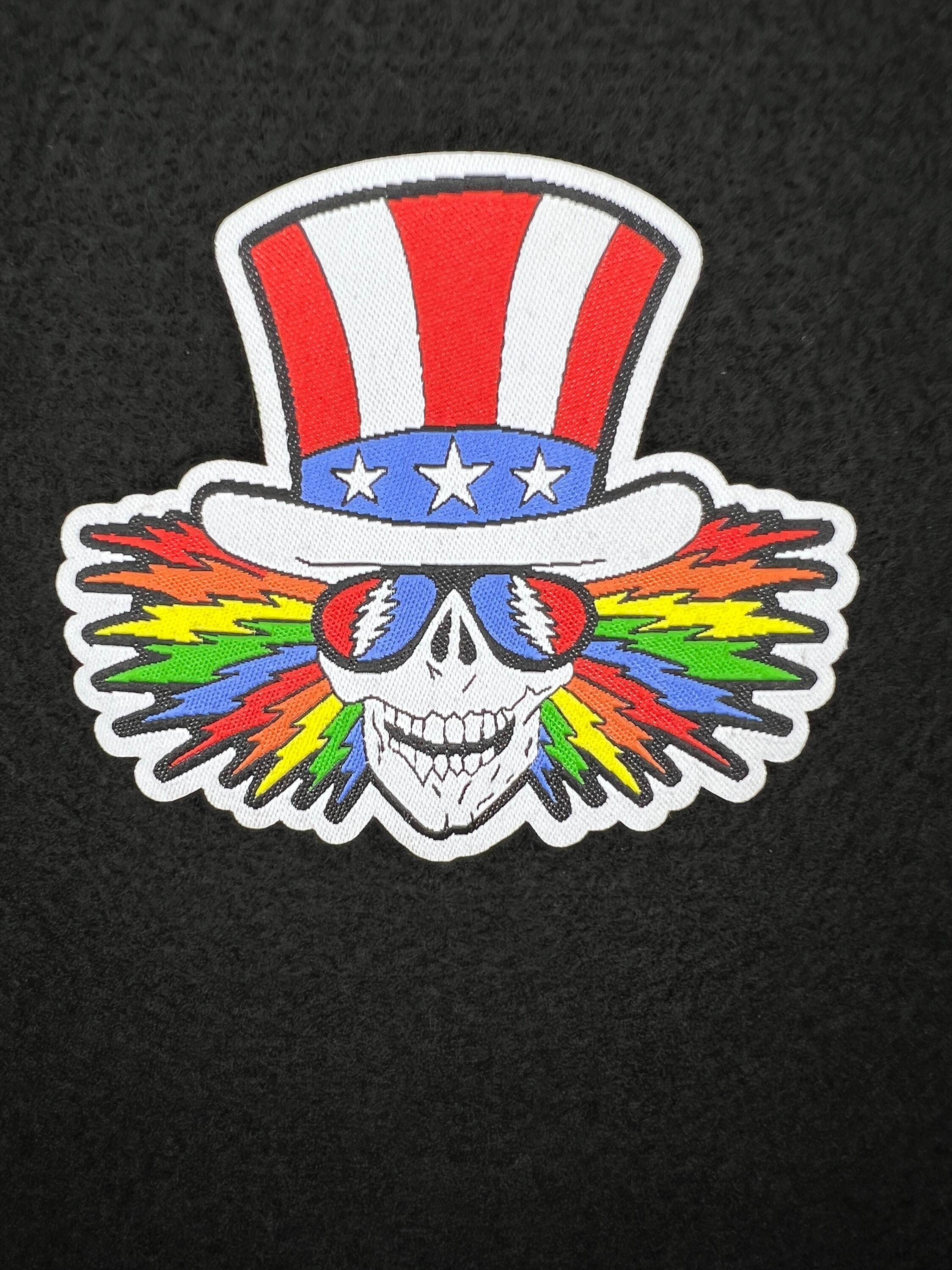 Psychedelic Sam Iron on Patch Bolt Lot Bear Skeleton Garcia