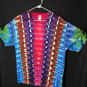 LARGE size Short Sleeve Ice Tye Dye #860 Grateful Dead & Company Steelie Strings Garcia Bolt Phish Panic Handmade Lot Shakedown Tour Shirt