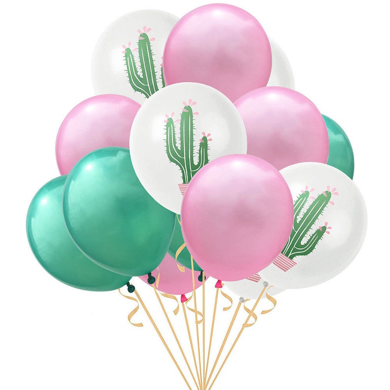15PC 12/" Flamingo Cactus Pineapple Latex Balloon Baby Shower Wedding Party Decor