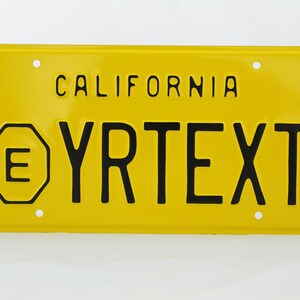 California E Octagon Retro Vintage Exempt US USA License Plate Embossed Custom Alu Made in Germany Express Shipping