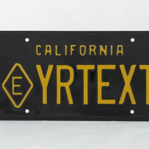 California E Diamond Retro Vintage Exempt US USA License Plate Embossed Custom Alu Made in Germany Express Shipping