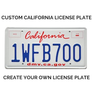 Aangepaste California-nummerplaat / Replica California-nummerplaat - dmv.ca.gov / California-nummerplaat met UW TEKST